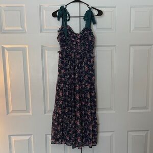 Navy floral dress